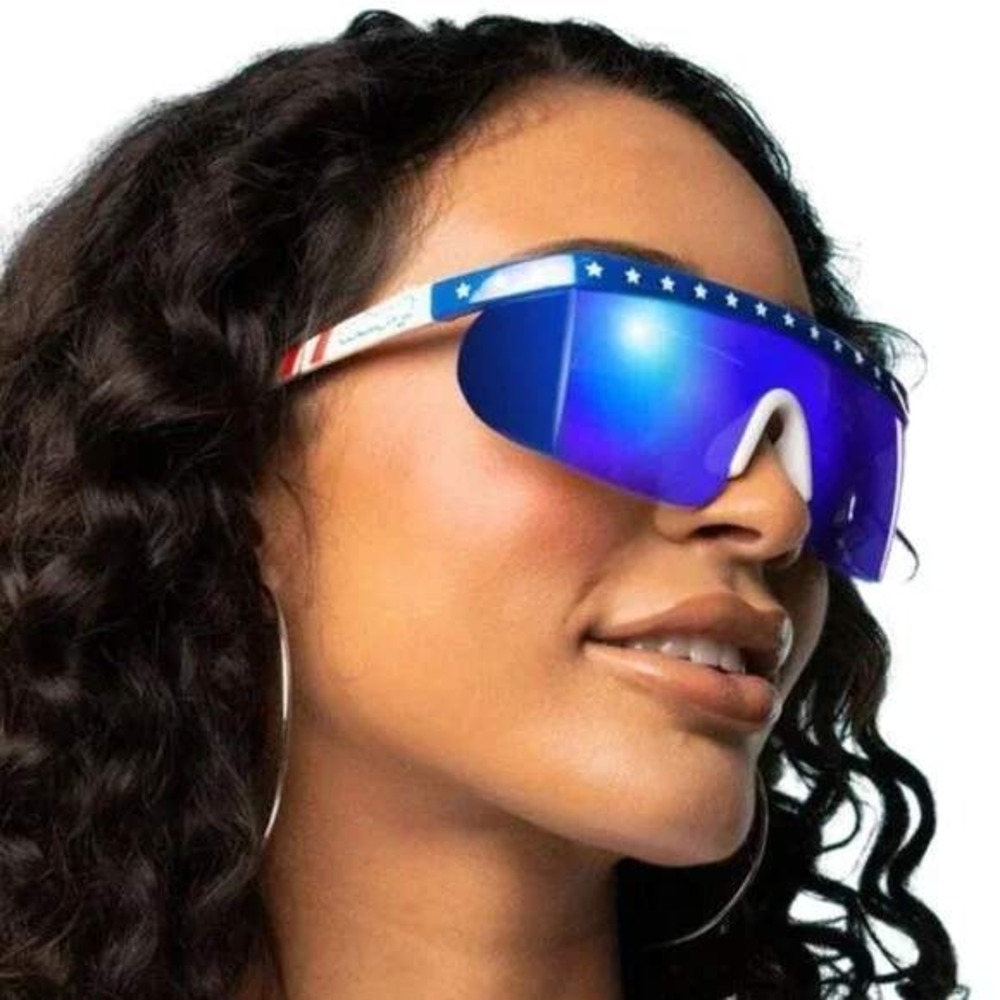 TIPSY ELVES Say Can You See Patriotic Wraparound Sunglasses NWT